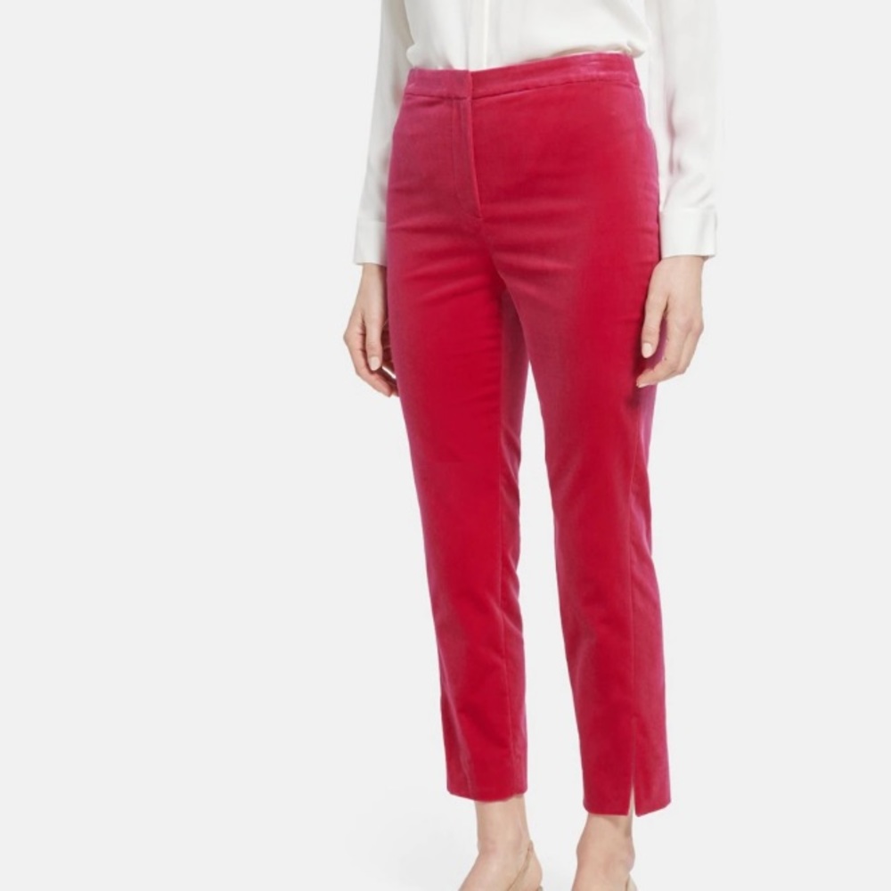 Theory Magenta Pink Velvet Pants